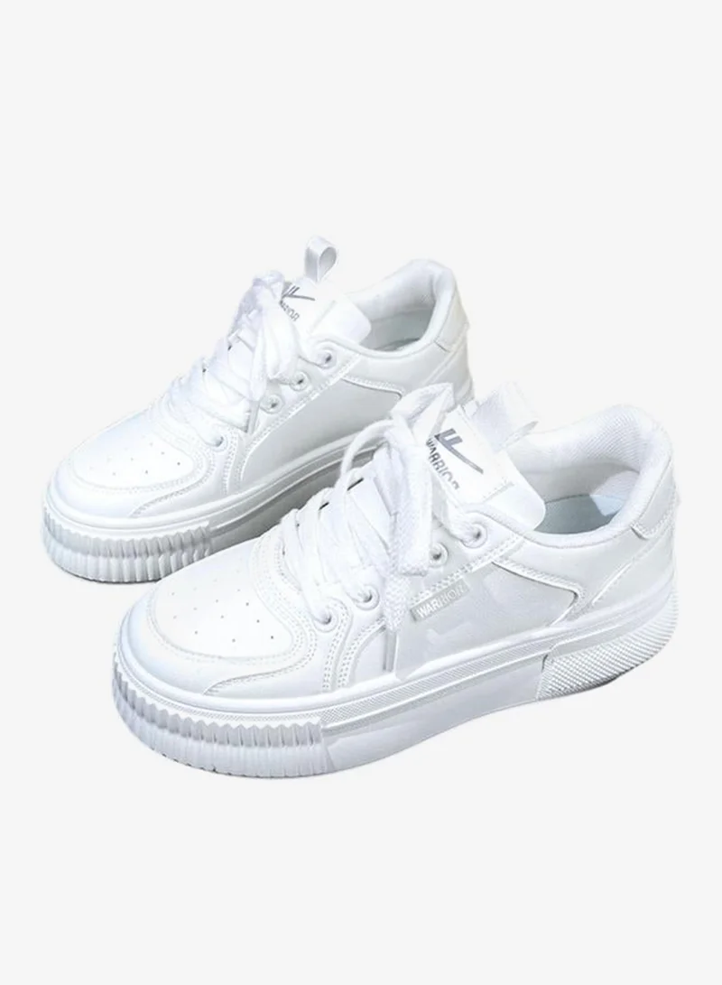 بابيا حذاء سنيكرز كاجوال بملمس بارز وأربطة للنساء